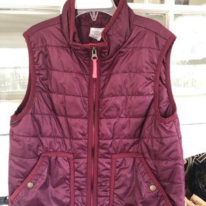 BEAUTIFUL Burgundy Crewcuts  Puffy Vest